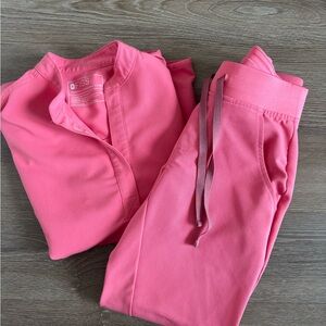 Figs Women's Pink Pants & Jumpsuit Set